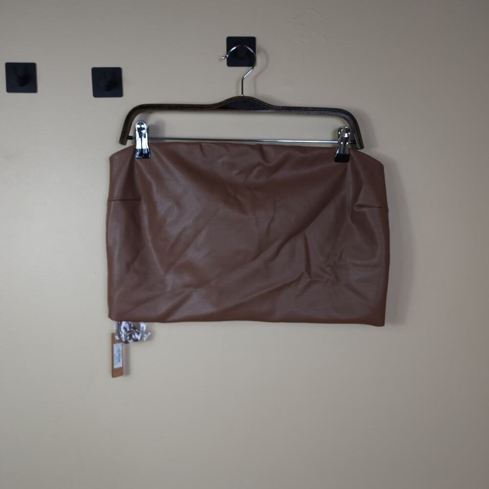 SKIMS Faux Leather Tube Top in Jasper Size 4X